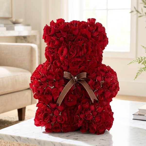 Oso de Minirosas ILY ROJO