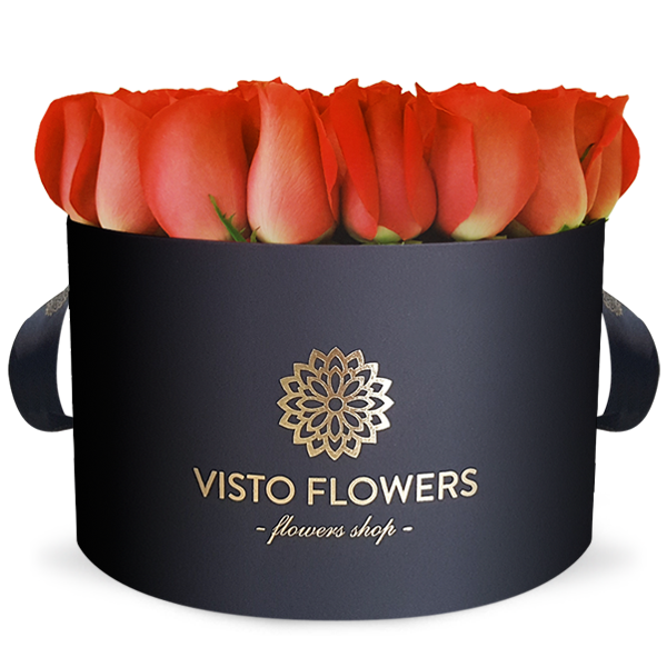 Caja de Rosas Naranja RN