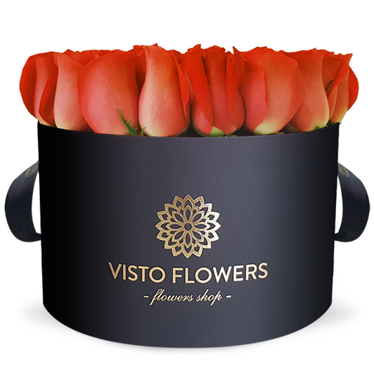 Caja de Rosas Naranja RN
