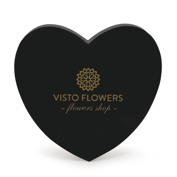 Caja de Rosas Lilas Corazón