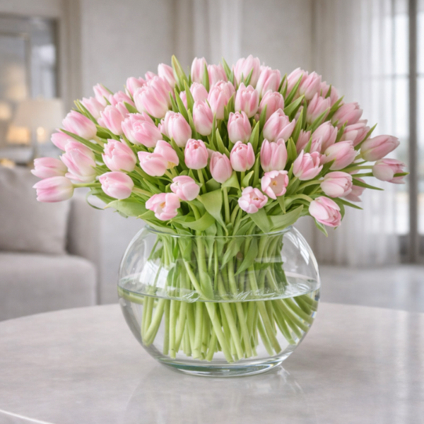 70 Tulipanes Frescos Rosa