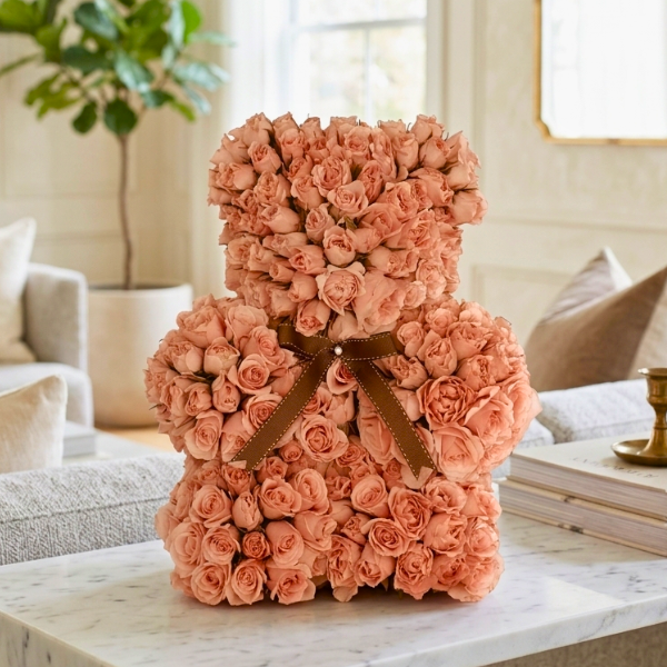 Oso de Minirosas ILY Rosa