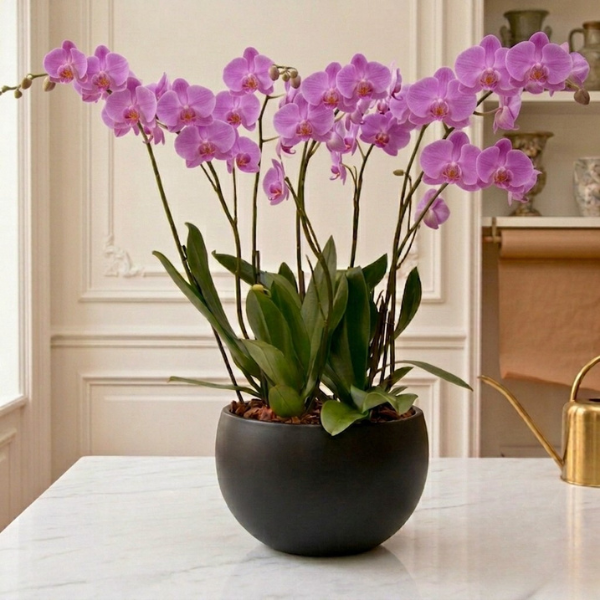 Espectacular Orquídeas Lila 8 Tallos