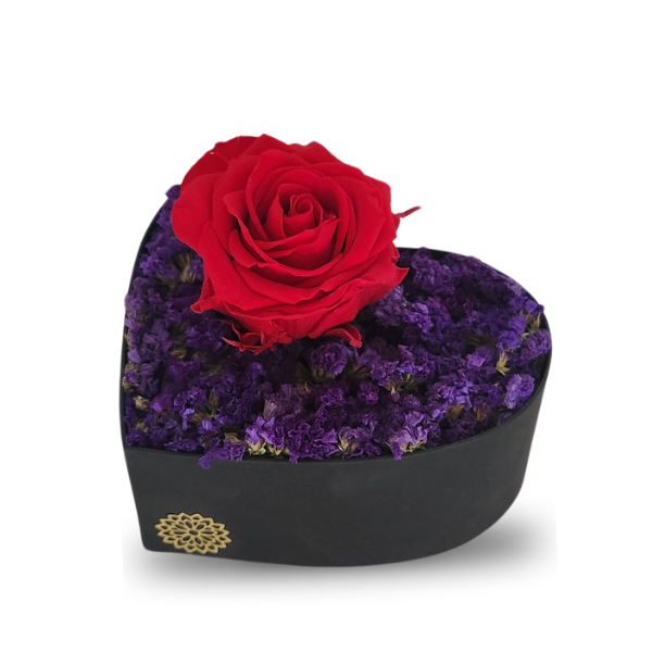 Rosa Eterna Corazón Roja