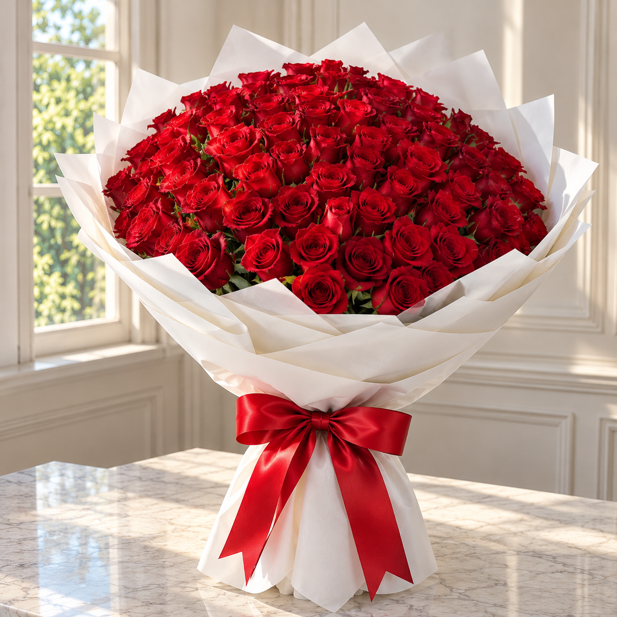 RAMO de 200 rosas rojas B