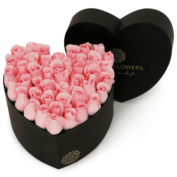 Caja de Rosas Rosa Corazón