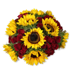 Girasoles y Rosas Rojas  RN