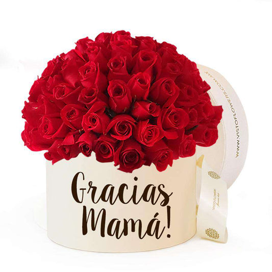 Hongo de  Rosas Rojas  -  Gracias  Mamá