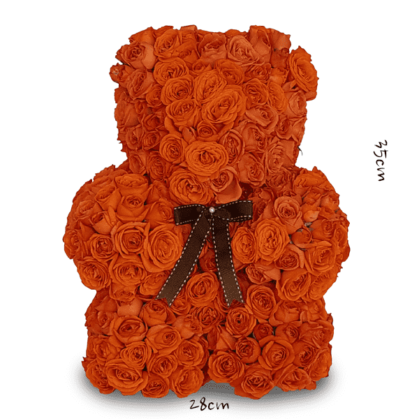 Oso de Rosas Naranja