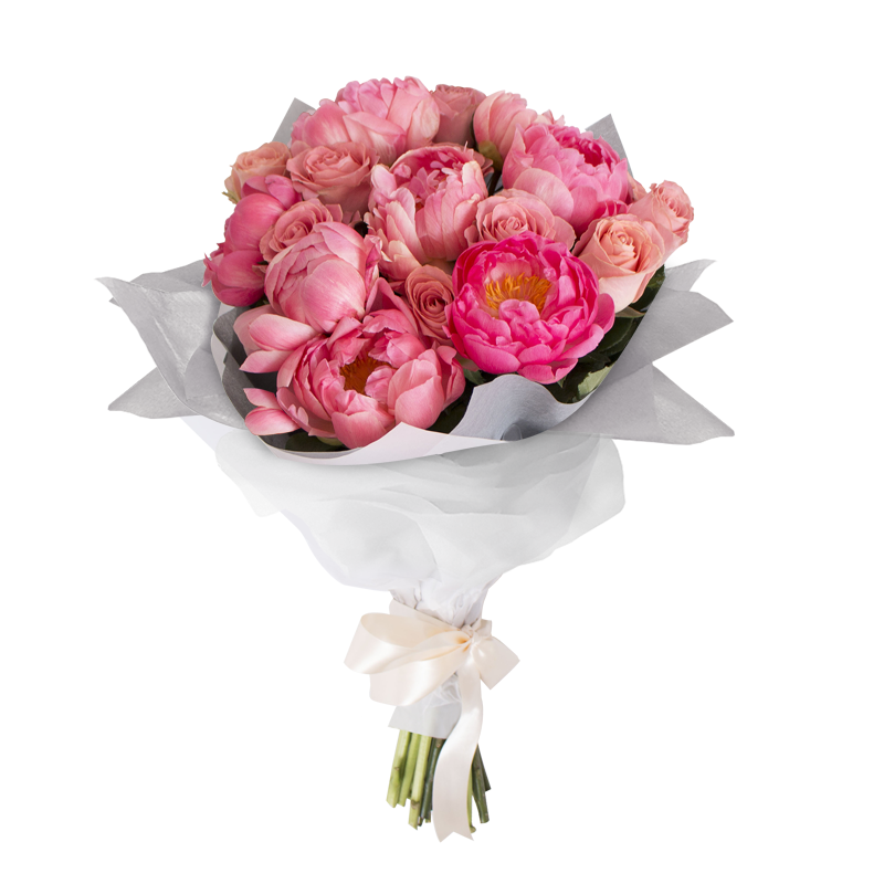 Ramo de Peonías y Rosas