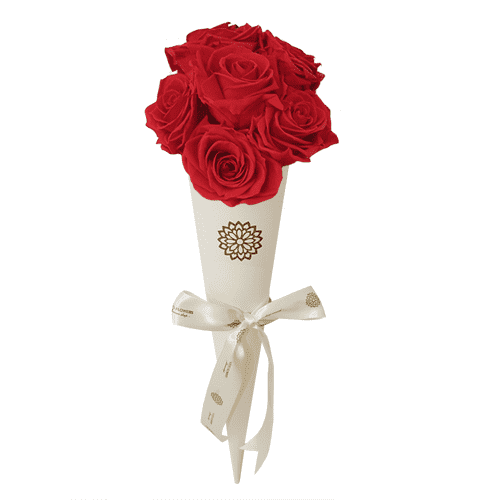 ramo-rosa-eterna-roja-blanco