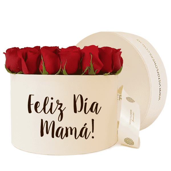 Caja de Rosas "Feliz Día Mamá"