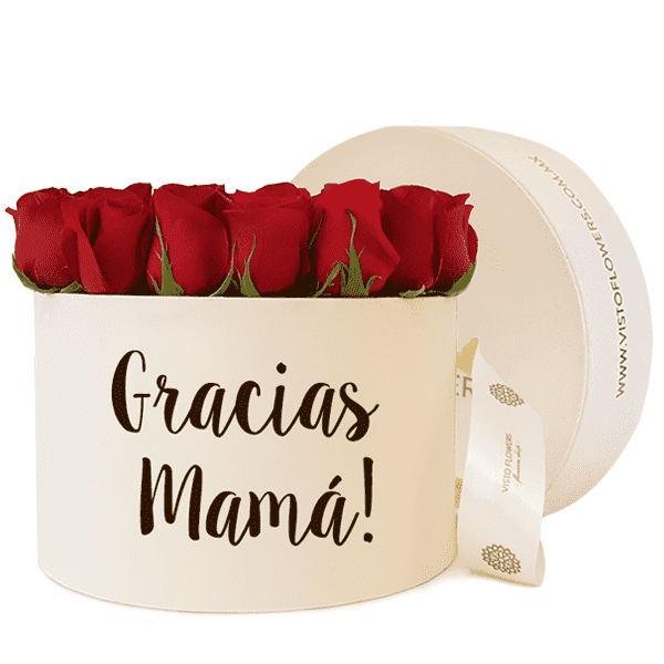 Caja de Rosas "Gracias Mamá!"
