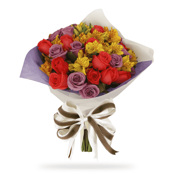 Ramo de 48 Rosas y Astromelias